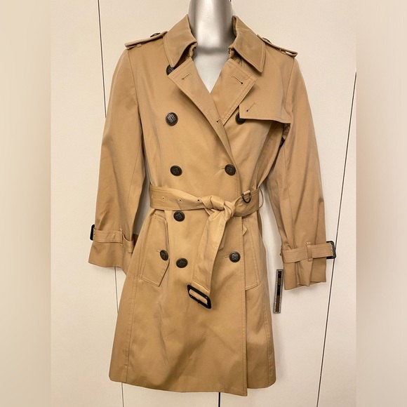 Givenchy belted double-breasted Mid length tan trench coat - Picture 2 of 13